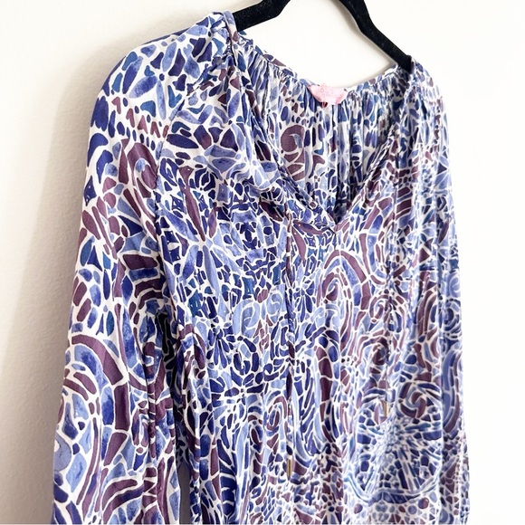 Lilly Pulitzer Willa Top in Tic Tac Tile Size XS EUC - Picture 2 of 9